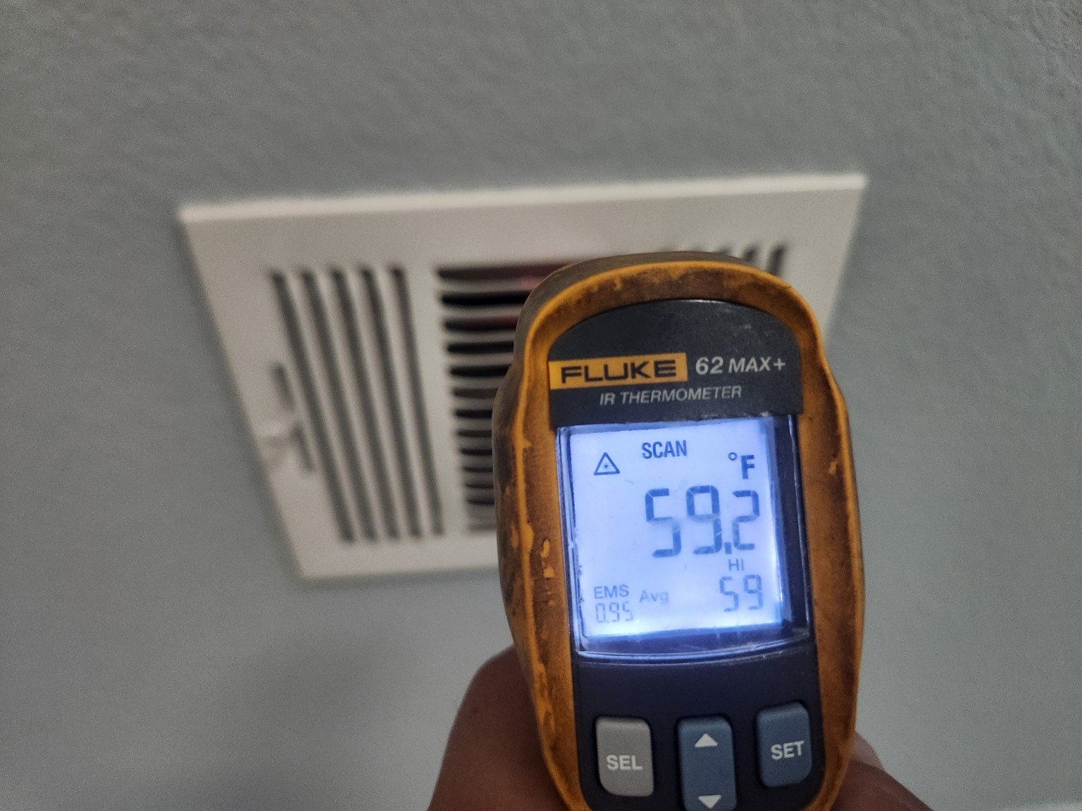 HVAC temperature diagnostic reading